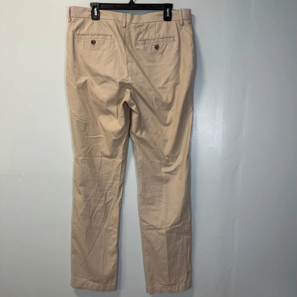 Banana Republic Aiden Fit Mens 34x34 Tan Herringbone Cotton Chino Pants